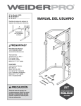 Weider PRO OLYMPIC CAGE BENCH 14933 User's Manual