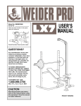 Weider LX7 User's Manual