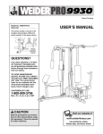 Weider WESY9721 User's Manual