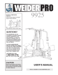 Weider WESY9319 User's Manual