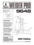 Weider WESY9648 User's Manual