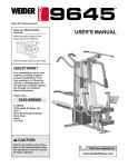 Weider WEEVSY6200 User's Manual