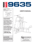 Weider WESY9635 User's Manual