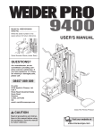 Weider WEEVSY3953 User's Manual