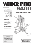 Weider WEEVSY3953 User's Manual