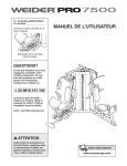 Weider WEEVSY3996 User's Manual