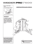 Weider WEEVSY3996 User's Manual