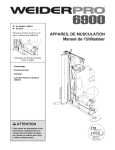 Weider PRO 6900 SYSTEM 14922 User's Manual