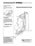 Weider WEEVSY2996 User's Manual
