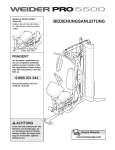 Weider WEEVSY2996 User's Manual