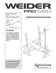 Weider WEEVBE2926 User's Manual
