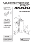 Weider WECCSY3965 User's Manual