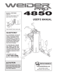 Weider WESY3964 User's Manual