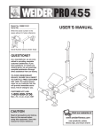 Weider WEBE1310 User's Manual