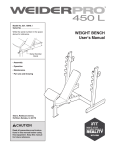 Weider 450L User's Manual