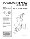 Weider WEEVSY3426 User's Manual