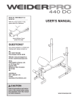 Weider WEEVBE24711 User's Manual