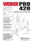 Weider WEEVBE3293 User's Manual