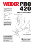 Weider WEEVBE3293 User's Manual