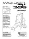 Weider WEBE2733 User's Manual