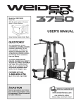 Weider WESY2633 User's Manual