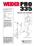 Weider WEEVBE3301 User's Manual