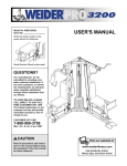 Weider WESY2952 User's Manual