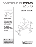 Weider WECCBE1137 User's Manual