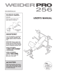 Weider WEBE0939 User's Manual