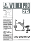 Weider WEBE2159C User's Manual