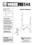 Weider WEBE0990 User's Manual