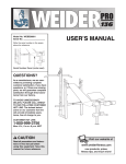 Weider WEBE8889 User's Manual