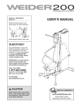 Weider WESY2037 User's Manual