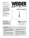 Weider WEMC0647 User's Manual