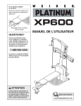 Weider XP600 User's Manual