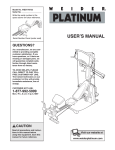 Weider WESY7873 User's Manual