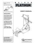 Weider WESY7873 User's Manual