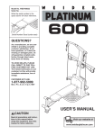 Weider WESY6863 User's Manual