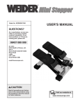 Weider WEEMSM1793 User's Manual