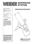 Weider WEEVBE1334 User's Manual