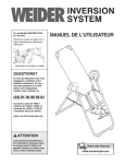 Weider WEEVBE1334 User's Manual