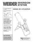 Weider WEEVBE1334 User's Manual