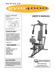 Weider WLEMSY8200 User's Manual