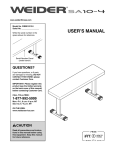 Weider WEBE1012 User's Manual