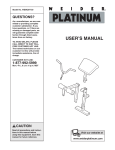 Weider WEMC0773 User's Manual