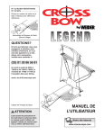 Weider WEEVSY5943 User's Manual