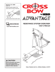 Weider CROSSBAR ADVANTAGE 15396 HSN User's Manual