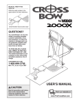 Weider 2000X User's Manual