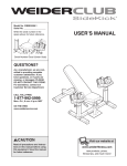 Weider WEBE2496 User's Manual