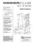 Weider WEBE4067 User's Manual